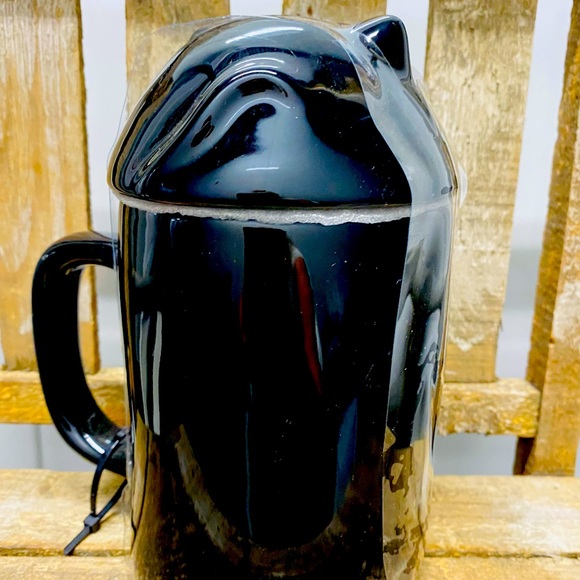 Rae Dunn MEOW cat mug with topper - Picture 4 of 5